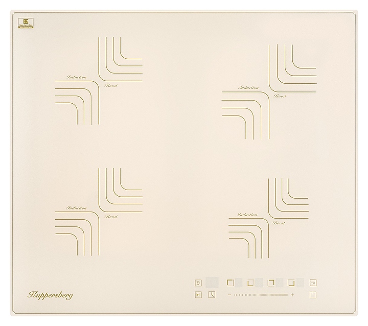 Варочная панель Kuppersberg ICS 606 C индукционная, бежевая с прямой кромкой