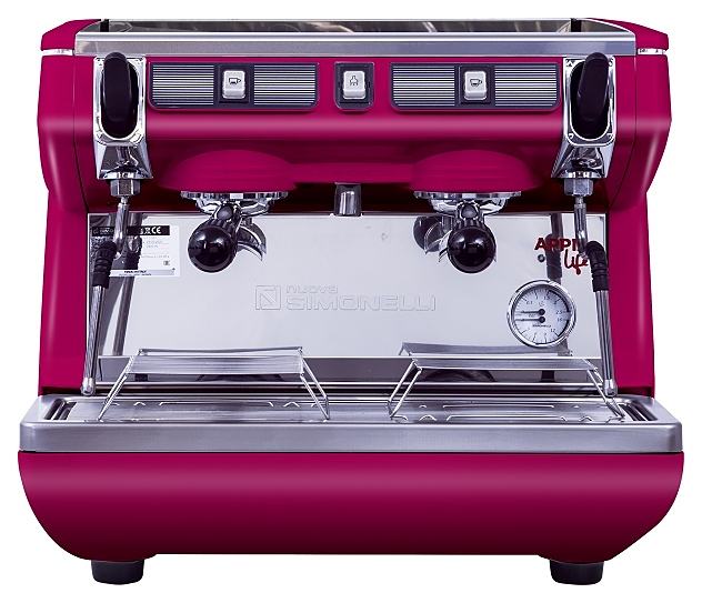 Кофемашина Nuova Simonelli Appia Life Compact 2 Gr S красная, высокие группы, экономайзер, полуавтомат