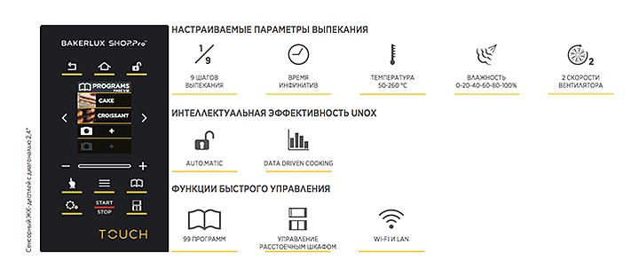 Печь конвекционная UNOX XEFT-04EU-ETLV без сливного отверстия