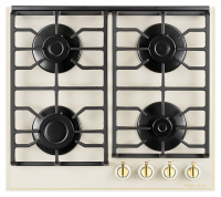 Варочная панель Kuppersberg FQ 601 C газовая, бежевая с фурнитурой под бронзу
