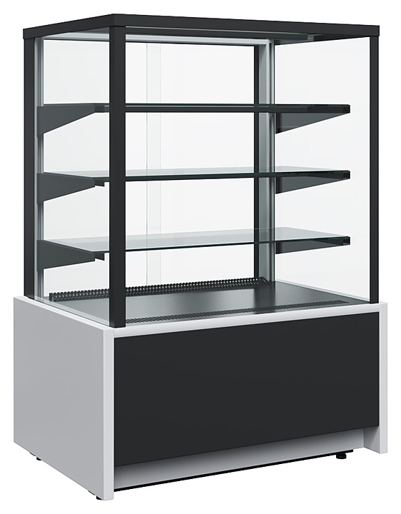 Витрина нейтральная Carboma KC70 N 0,9-1 Light Техно (без агрегата, 9006-9005, черная)