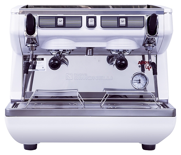 Кофемашина Nuova Simonelli Appia Life Compact 2 Gr S белая, высокие группы, экономайзер, полуавтомат