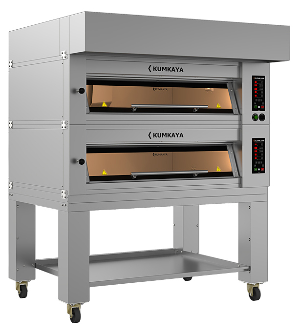 Печь подовая модульная Kumkaya EF 12080-2 с подставкой и вытяжкой