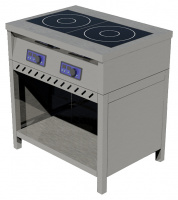 Плита индукционная ЦМИ ПИ-2 (820х600х870 мм) закрытая